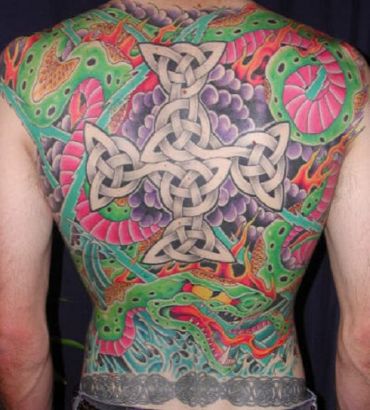 Celtic Knot Full Back Tattoo 